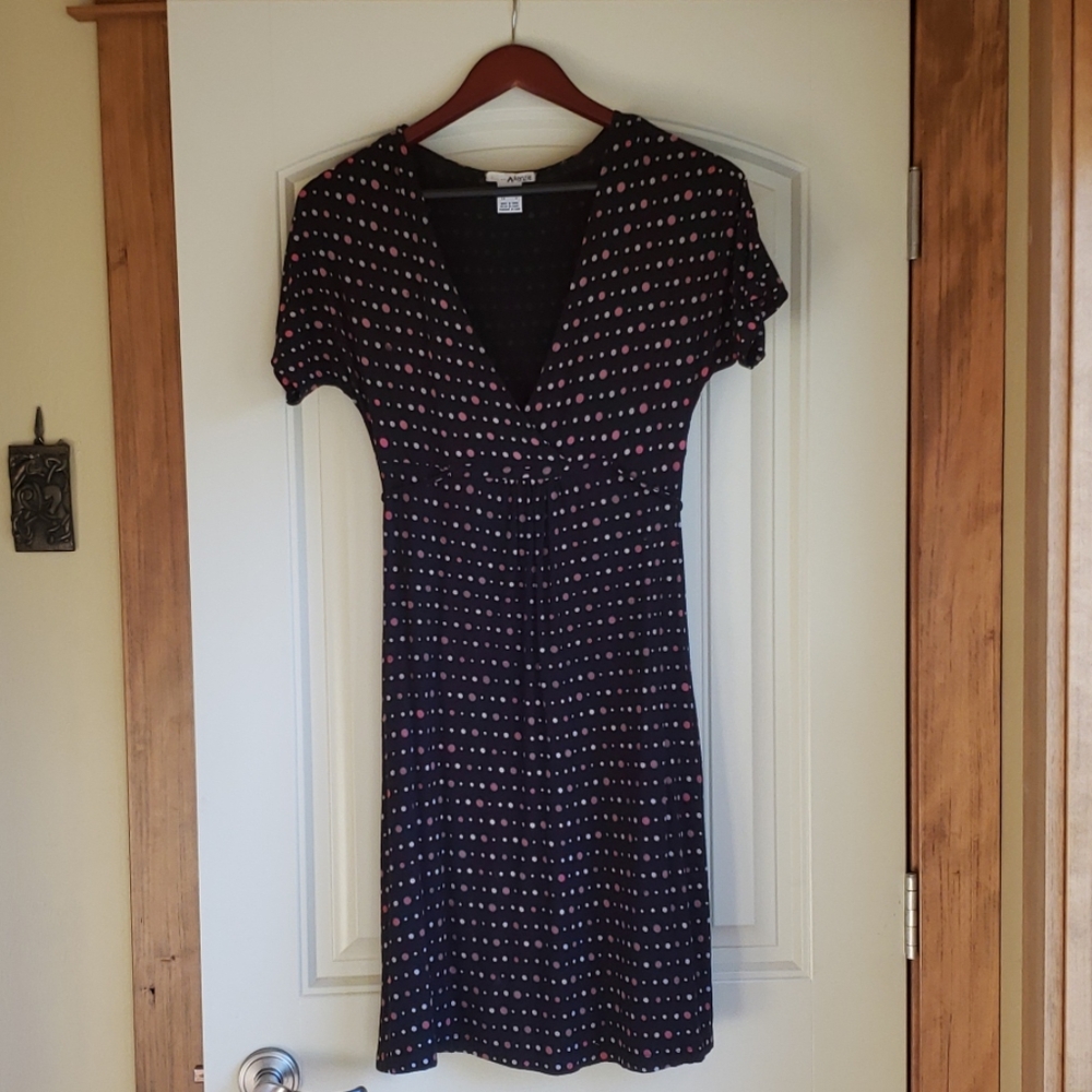 Kenzie Pokadot T-Shirt Dress, black, size S